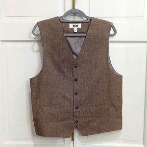 Men's Warehouse Joseph Abboud Large tan suit vest.